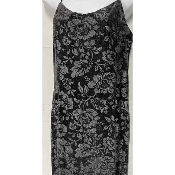 jessica mcclintock gunnesax silver full length prom formal dress size 13/14 Y2K - Picture 3 of 7